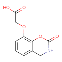Chemical structure of 2-[(2-oxo-3,4-dihydro-2H-1,3-benzoxazin-8-yl)oxy]acetic acid - CSSB21069014116