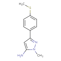 Chemical structure of 1-methyl-3-[4-(methylsulfanyl)phenyl]-1H-pyrazol-5-amine - CSSB00012530952