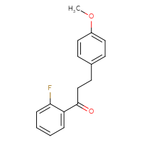 Chemical structure of 1-(2-fluorophenyl)-3-(4-methoxyphenyl)propan-1-one - CSSB00008291023