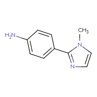 Chemical structure of 4-(1-methyl-1H-imidazol-2-yl)aniline - CSSB00011393247