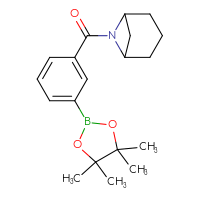 Chemical structure of 6-[3-(4,4,5,5-tetramethyl-1,3,2-dioxaborolan-2-yl)benzoyl]-6-azabicyclo[3.1.1]heptane - CSSB02195990278