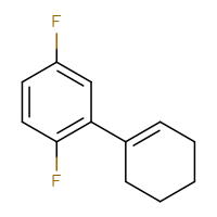 Chemical structure of 2-(cyclohex-1-en-1-yl)-1,4-difluorobenzene - CSSB06587158651