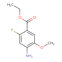 Chemical structure of ethyl 4-amino-2-fluoro-5-methoxybenzoate - CSSB00017352813