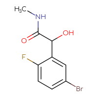 Chemical structure of 2-(5-bromo-2-fluorophenyl)-2-hydroxy-N-methylacetamide - CSSB00010908561