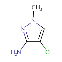 Chemical structure of 4-chloro-1-methyl-1H-pyrazol-3-amine - CSSB00011975998