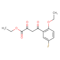 Chemical structure of ethyl 4-(2-ethoxy-5-fluorophenyl)-2,4-dioxobutanoate - CSSB21495844415