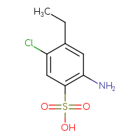 Chemical structure of 2-amino-5-chloro-4-ethylbenzene-1-sulfonic acid - CSSB00009990818