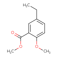 Chemical structure of methyl 5-ethyl-2-methoxybenzoate - CSSB00009841498
