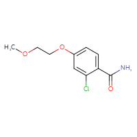 Chemical structure of 2-chloro-4-(2-methoxyethoxy)benzamide - CSSB00077141754
