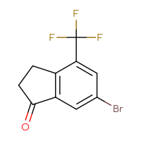 Chemical structure of 6-bromo-4-(trifluoromethyl)-2,3-dihydro-1H-inden-1-one - CSSB00010010905