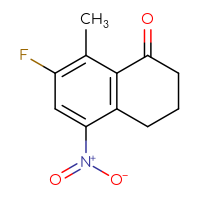 Chemical structure of 7-fluoro-8-methyl-5-nitro-1,2,3,4-tetrahydronaphthalen-1-one - CSSB00010219161