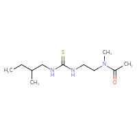 Chemical structure of N-methyl-N-(2-{[(2-methylbutyl)carbamothioyl]amino}ethyl)acetamide - CSSB21432497974