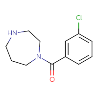 Chemical structure of 1-(3-chlorobenzoyl)-1,4-diazepane - CSSB00000273914