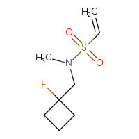 Chemical structure of N-[(1-fluorocyclobutyl)methyl]-N-methylethene-1-sulfonamide - CSMB02126897263