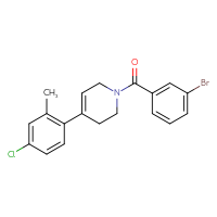 Chemical structure of 1-(3-bromobenzoyl)-4-(4-chloro-2-methylphenyl)-1,2,3,6-tetrahydropyridine - CSSB21432560225