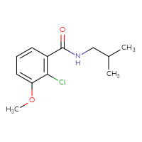 Chemical structure of 2-chloro-3-methoxy-N-(2-methylpropyl)benzamide - CSSB02519556411