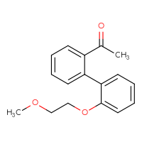 Chemical structure of 1-[2'-(2-methoxyethoxy)-[1,1'-biphenyl]-2-yl]ethan-1-one - CSSB00037699137