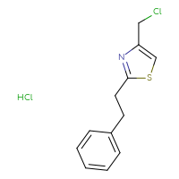 Chemical structure of 4-(chloromethyl)-2-(2-phenylethyl)-1,3-thiazole hydrochloride - CSSB00015204670