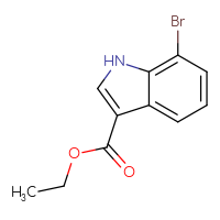 Chemical structure of ethyl 7-bromo-1H-indole-3-carboxylate - CSSB00010243473