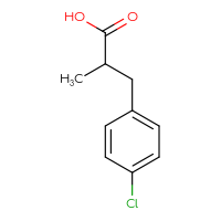 Chemical structure of 3-(4-chlorophenyl)-2-methylpropanoic acid - CSSB00000765371