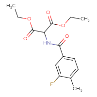 Chemical structure of 1,3-diethyl 2-[(3-fluoro-4-methylphenyl)formamido]propanedioate - CSSB00104650088