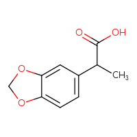 Chemical structure of 2-(2H-1,3-benzodioxol-5-yl)propanoic acid - CSSB00000734126