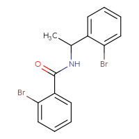 Chemical structure of 2-bromo-N-[1-(2-bromophenyl)ethyl]benzamide - CSSB00000580404