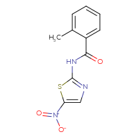 Chemical structure of 2-methyl-N-(5-nitro-1,3-thiazol-2-yl)benzamide - CSSB00160655362