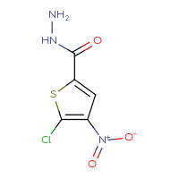 Chemical structure of 5-chloro-4-nitrothiophene-2-carbohydrazide - CSSB21151596229