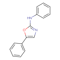 Chemical structure of N,5-diphenyl-1,3-oxazol-2-amine - CSSB14823814179