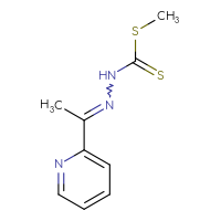 Chemical structure of {[(methylsulfanyl)methanethioyl]amino}[1-(pyridin-2-yl)ethylidene]amine - CSSB00015280514