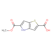 Chemical structure of 5-(methoxycarbonyl)-4H-thieno[3,2-b]pyrrole-2-carboxylic acid - CSSB06639315879