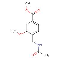 Chemical structure of methyl 4-(acetamidomethyl)-3-methoxybenzoate - CSSB01095734733