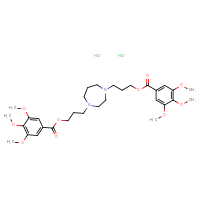 Chemical structure of 3-{4-[3-(3,4,5-trimethoxybenzoyloxy)propyl]-1,4-diazepan-1-yl}propyl 3,4,5-trimethoxybenzoate dihydrochloride - CSSB00116208477