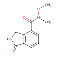 Chemical structure of N-methoxy-N-methyl-1-oxo-2,3-dihydro-1H-isoindole-4-carboxamide - CSSB01148880104