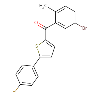Chemical structure of (5-bromo-2-methylphenyl)[5-(4-fluorophenyl)thiophen-2-yl]methanone - CSSB00025712621