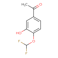 Chemical structure of 1-[4-(difluoromethoxy)-3-hydroxyphenyl]ethan-1-one - CSSB00010665196