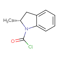 Chemical structure of (2R)-2-methyl-2,3-dihydro-1H-indole-1-carbonyl chloride - CSSB14964522214
