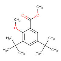 Chemical structure of methyl 3,5-di-tert-butyl-2-methoxybenzoate - CSSB06326433964
