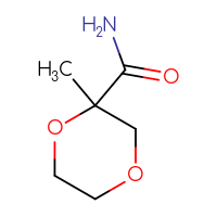 Chemical structure of 2-methyl-1,4-dioxane-2-carboxamide - CSSB02125731865