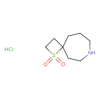 Chemical structure of 1λ⁶-thia-7-azaspiro[3.6]decane-1,1-dione hydrochloride - CSSB21495851380