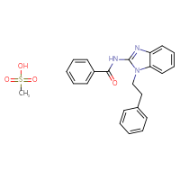 Chemical structure of N-[1-(2-phenylethyl)-1H-1,3-benzodiazol-2-yl]benzamide; methanesulfonic acid - CSSB06633789611