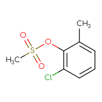 Chemical structure of 2-chloro-6-methylphenyl methanesulfonate - CSSB00015894539