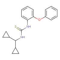 Chemical structure of 3-(dicyclopropylmethyl)-1-(2-phenoxyphenyl)thiourea - CSSB00289393897