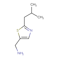 Chemical structure of 1-[2-(2-methylpropyl)-1,3-thiazol-5-yl]methanamine - CSSB00000691860