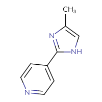 Chemical structure of 4-(4-methyl-1H-imidazol-2-yl)pyridine - CSSB00012064261
