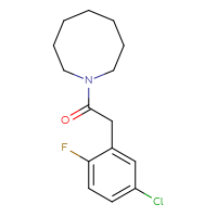Chemical structure of 1-(azocan-1-yl)-2-(5-chloro-2-fluorophenyl)ethan-1-one - CSSB06458487477