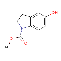 Chemical structure of methyl 5-hydroxy-2,3-dihydro-1H-indole-1-carboxylate - CSSB00009849647