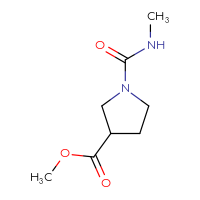 Chemical structure of methyl 1-(methylcarbamoyl)pyrrolidine-3-carboxylate - CSSB00011406919