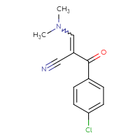 Chemical structure of 2-(4-chlorobenzoyl)-3-(dimethylamino)prop-2-enenitrile - CSSB00000067256
